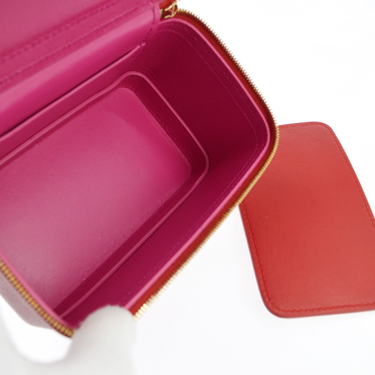 Bvlgari Forever Serpenti Vanity Bag Leather, Red, Leather, Clutch