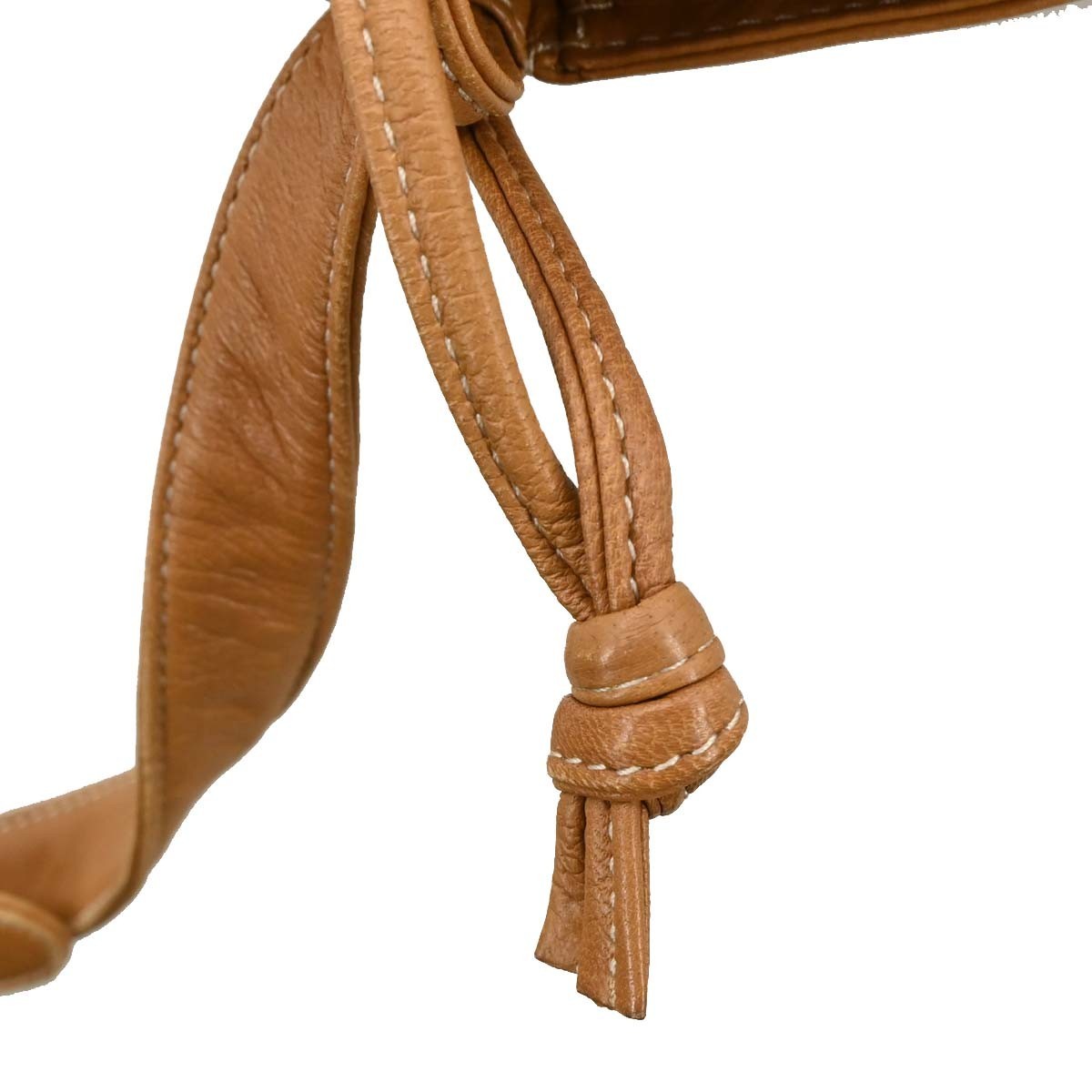 Loewe Anagram Shoulder Bag Leather, BROWN, LEATHER, Shoulder bag