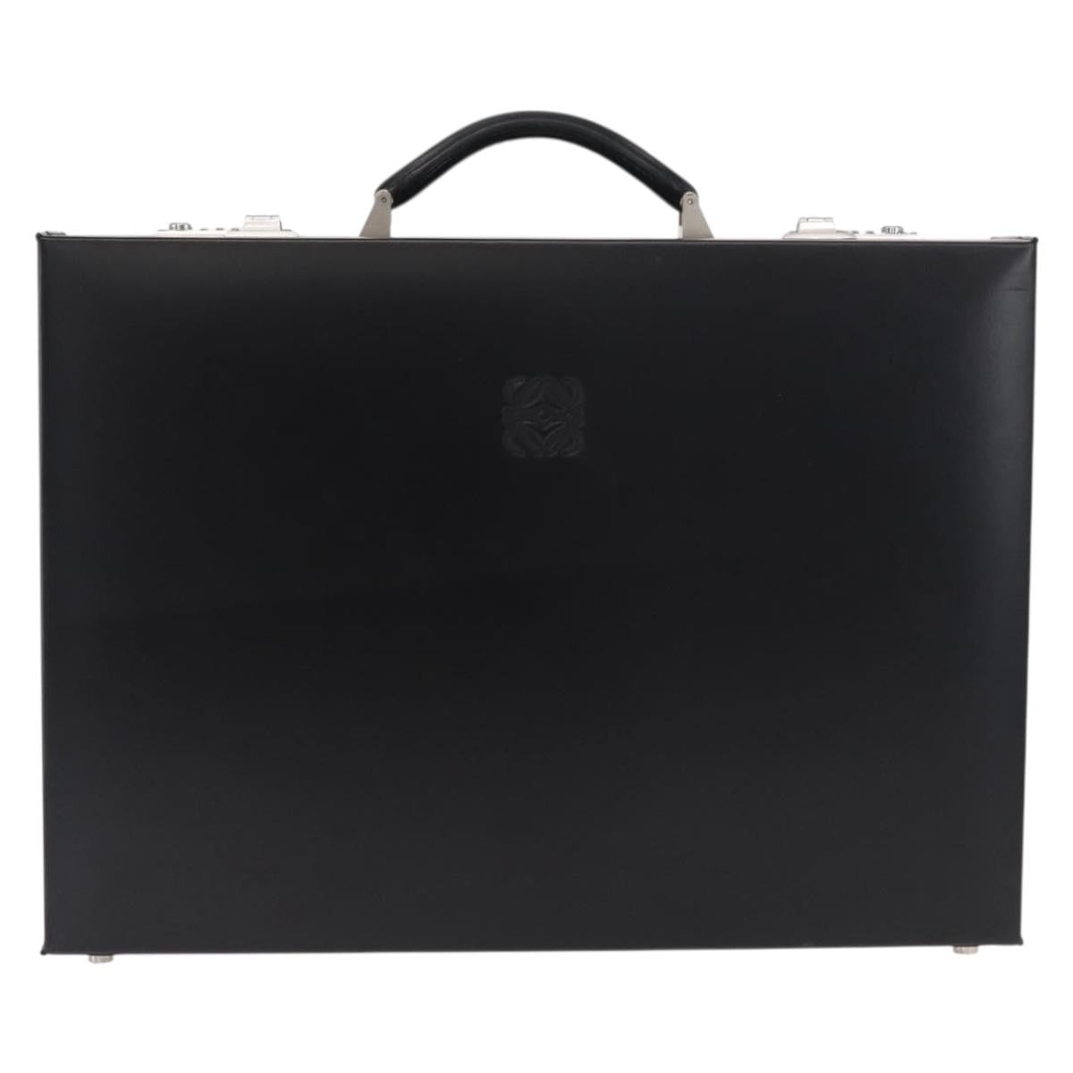 Loewe Anagram Business Leather, BLACK, LEATHER, Briefcase