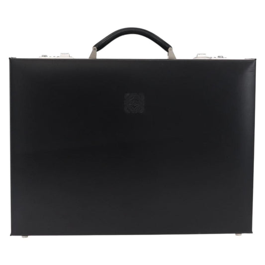 Loewe Anagram Business Leather, BLACK, LEATHER, Briefcase
