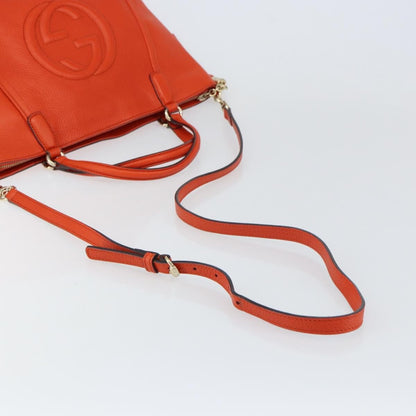 Gucci Soho Working Tote Leather, ORANGE, LEATHER, Handbag