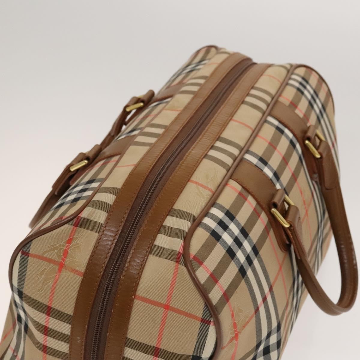 Burberry Vintage Duffle Bag Horseferry Check Canvas, BEIGE, CANVAS, Travel bag
