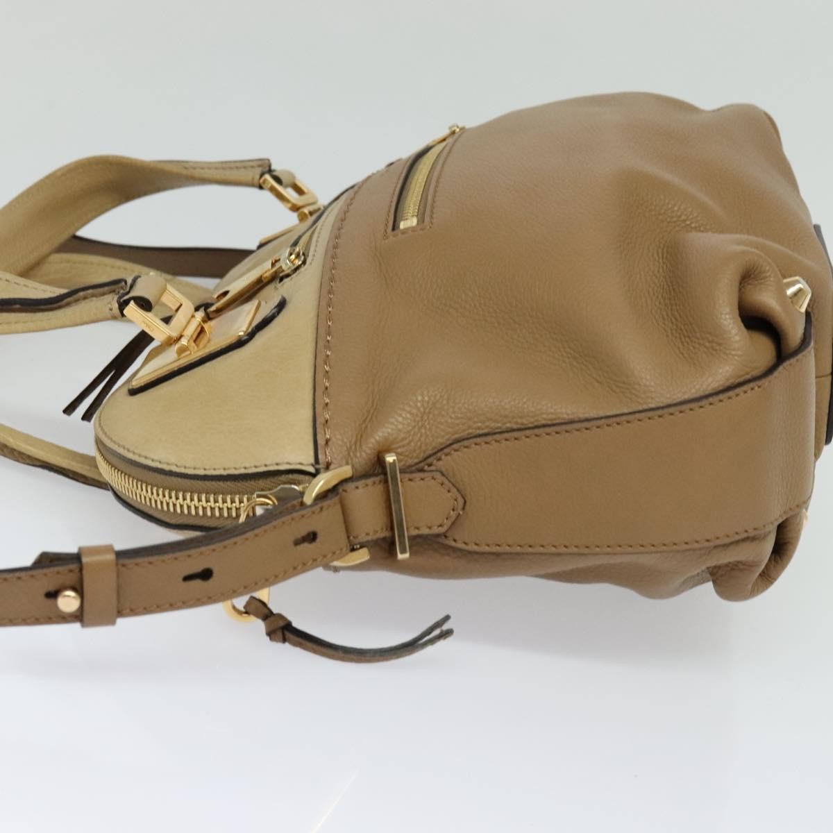 Chloe Angie Tote Leather, BROWN, LEATHER, Tote bag