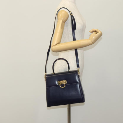 Salvatore Ferragamo Gancini Convertible Top Handle Bag Leather, PURPLE, LEATHER, Handbag