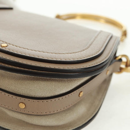 Chloe Nile Crossbody Bag Leather, BEIGE, LEATHER, Shoulder bag