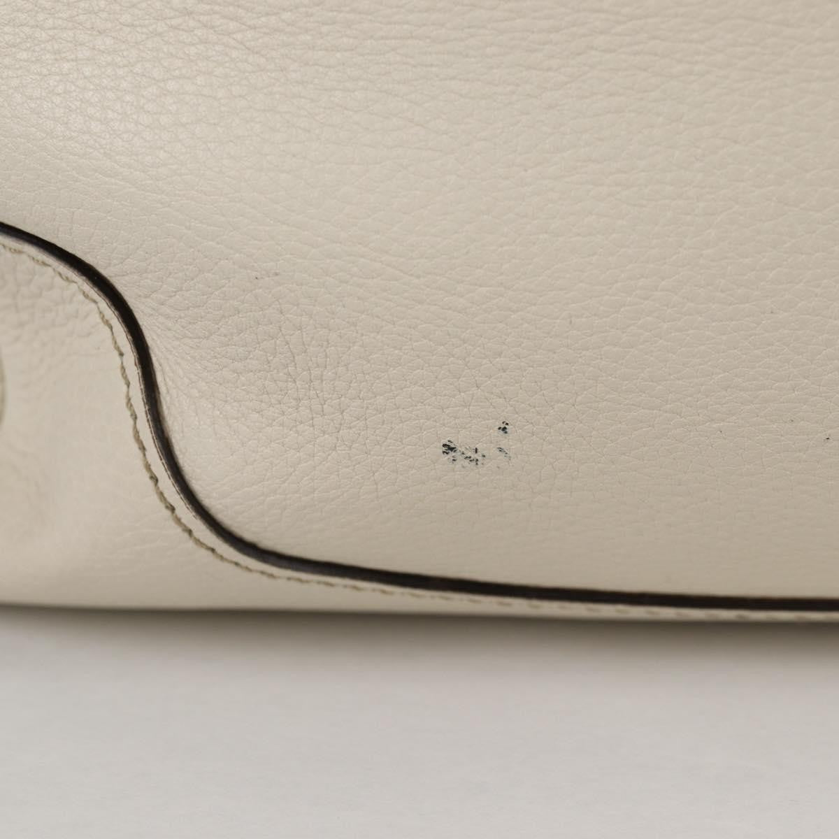 Gucci Diana Bamboo Top Handle Tote Leather, WHITE, LEATHER, Handbag