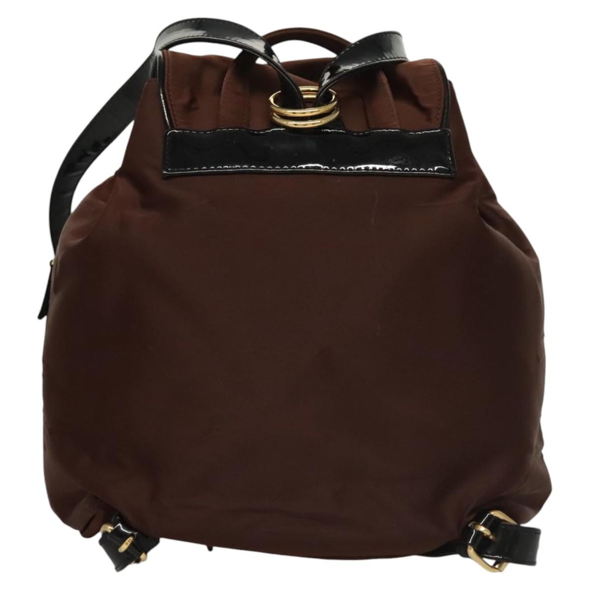 Balenciaga Vintage Backpack Nylon, Brown, Nylon, Backpack