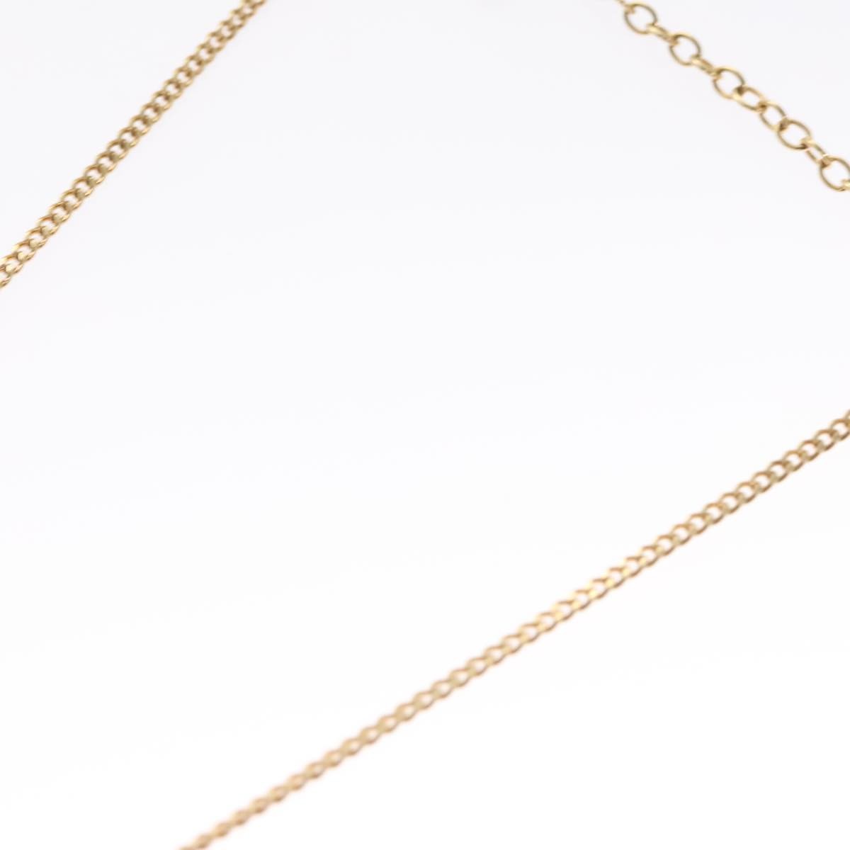 Christian Dior Vintage Logo Round Pendant Necklace Metal, GOLD, METAL, Necklace