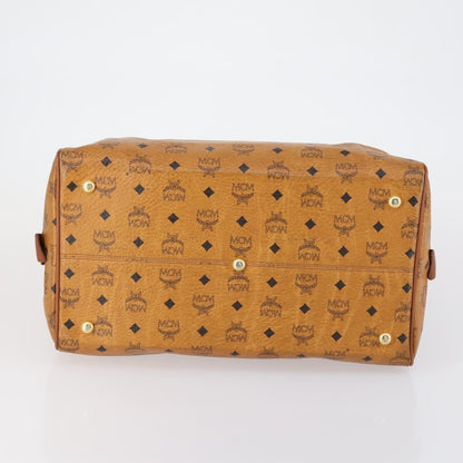 MCM Vicetos travel bag logogram boston, BROWN, CANVAS, Travel bag