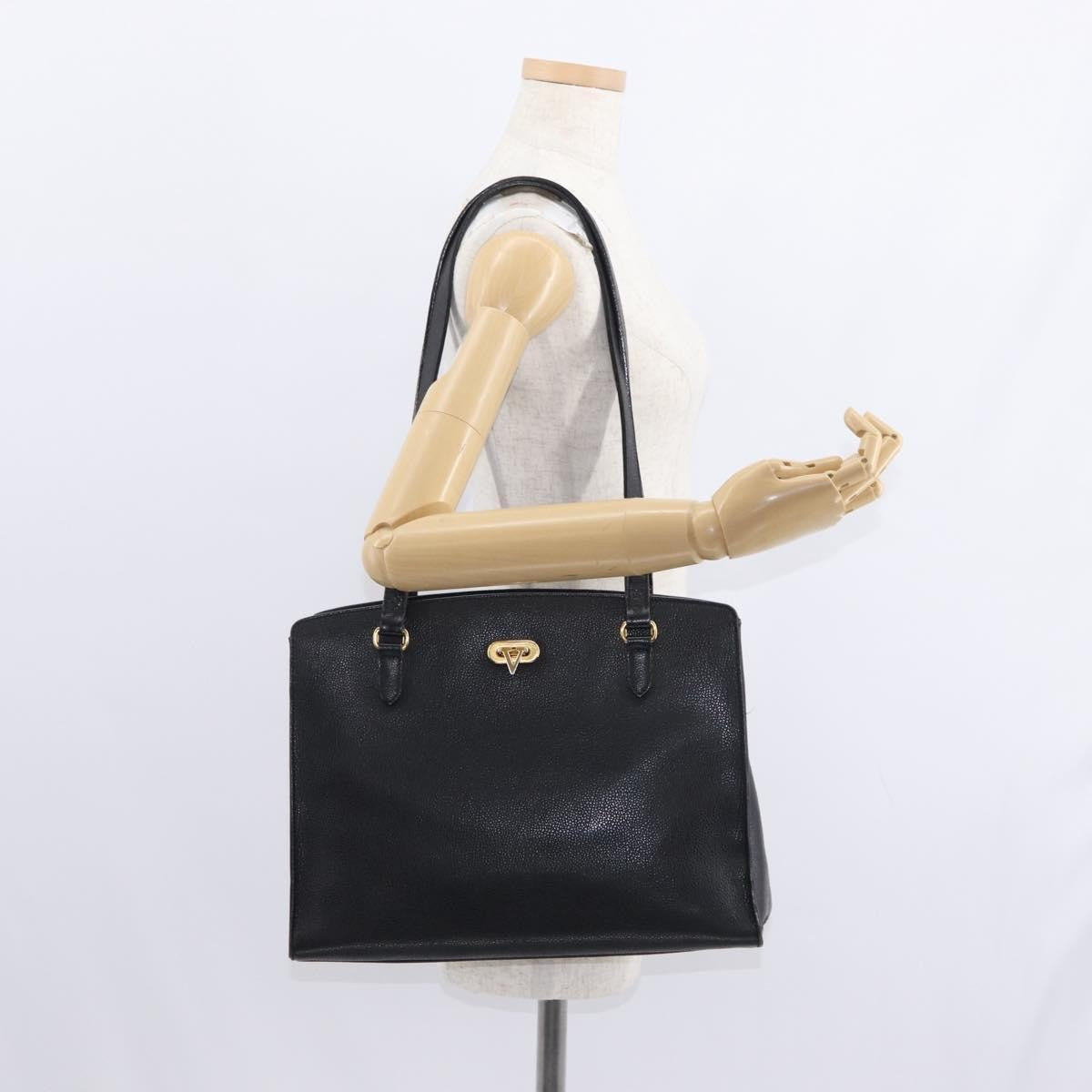 Valentino Garavani Vintage shoulder bag Leather, BLACK, LEATHER, Shoulder bag