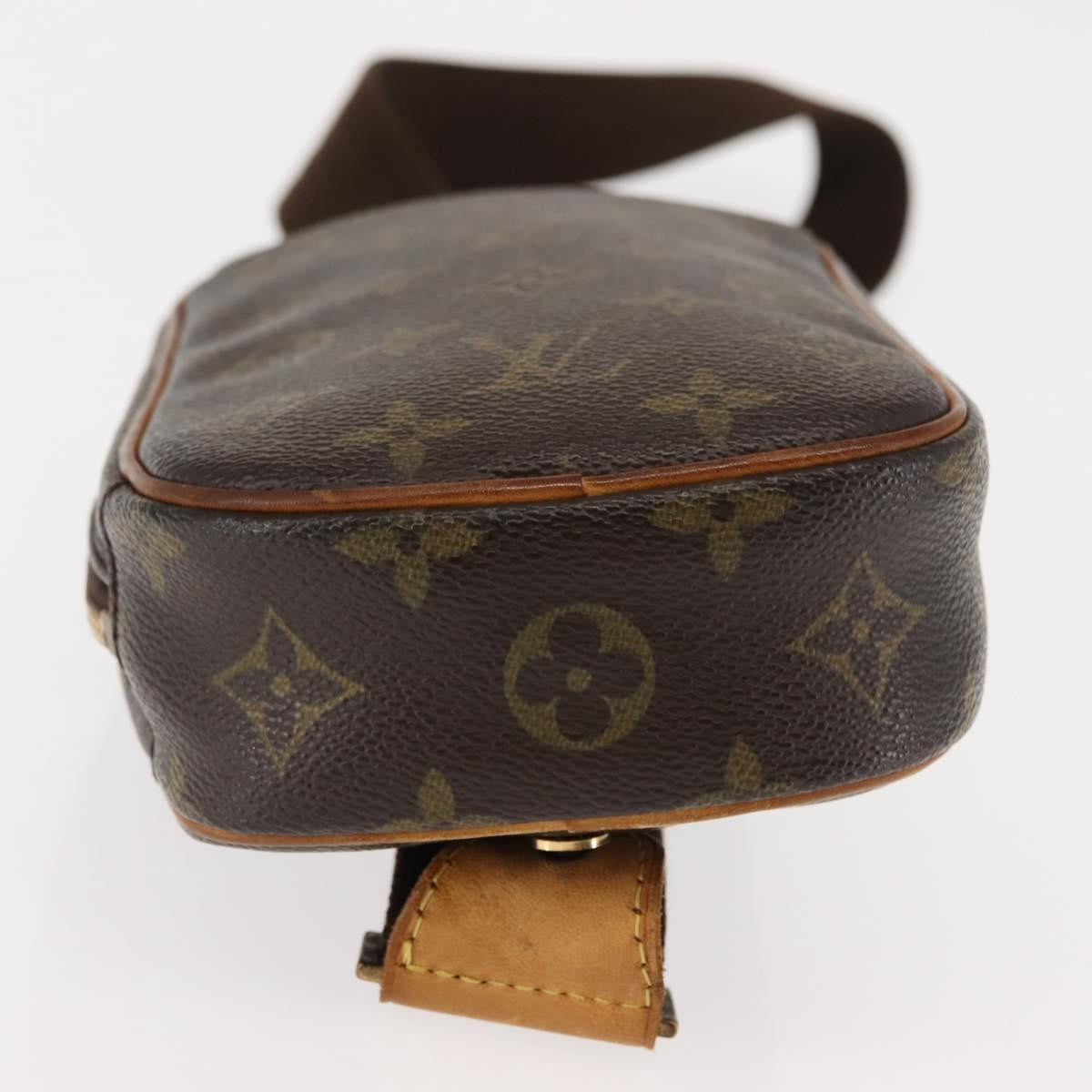 Louis Vuitton Pochette Gange Monogram Canvas, BROWN, CANVAS, Clutche & pouche