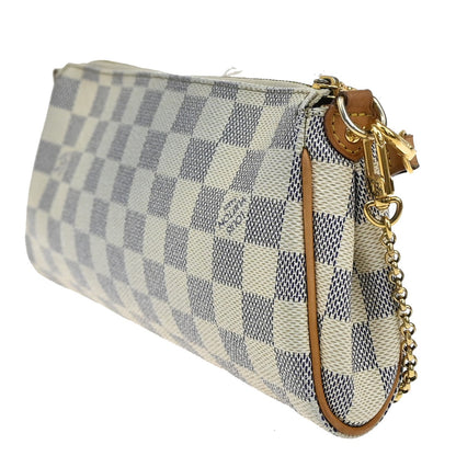 Louis Vuitton Eva Handbag Damier, WHITE, CANVAS, Handbag