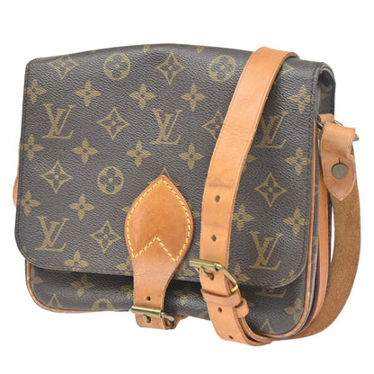 Louis Vuitton Cartouchiere Handbag Monogram Canvas, BROWN, CANVAS, Shoulder bag