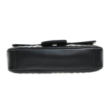 Prada Chain Flap Shoulder Bag Diagramme Quilted Leather, BLACK, LEATHER, Shoulder bag