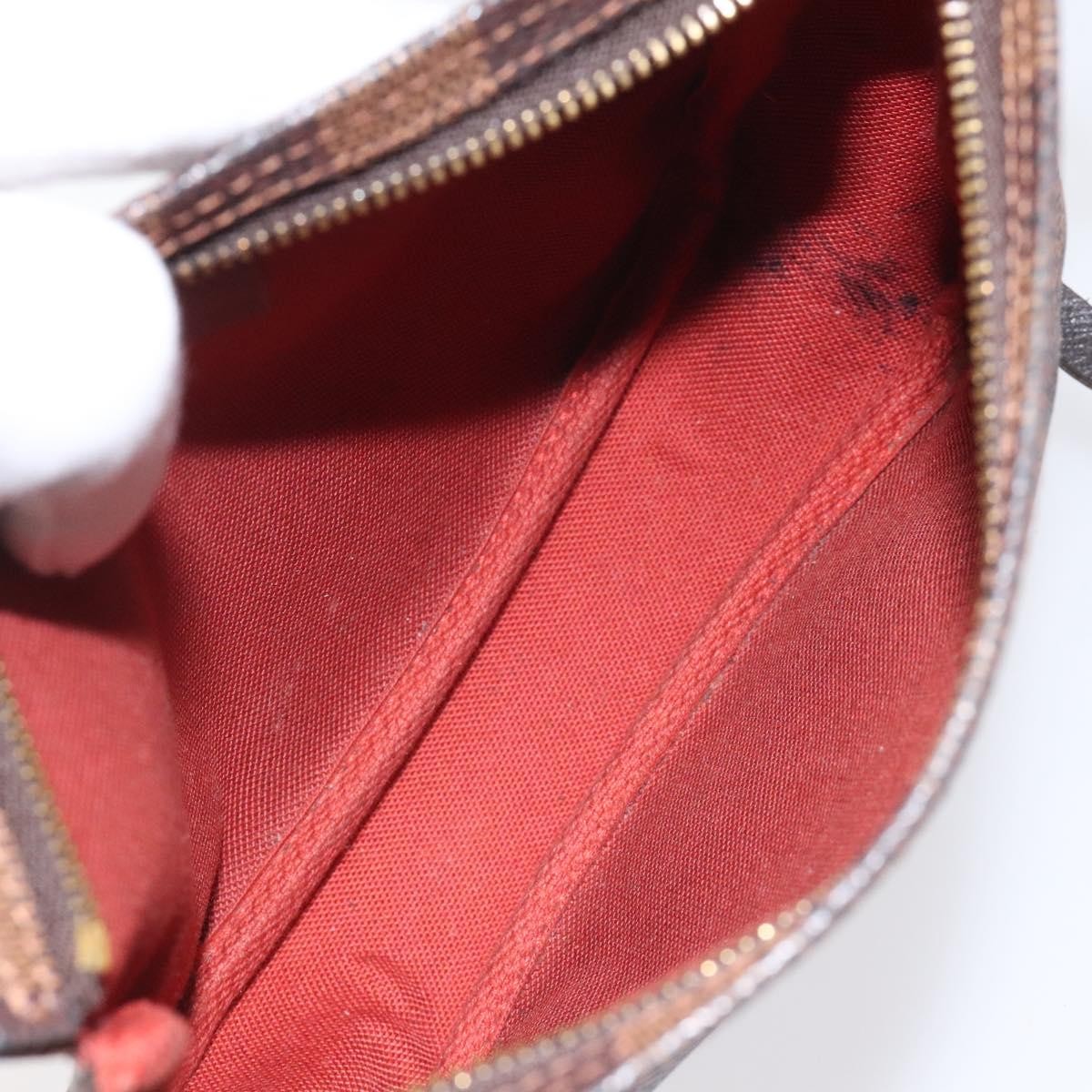 Louis Vuitton Trousse Make Up Bag Damier, BROWN, CANVAS, Clutche & pouche