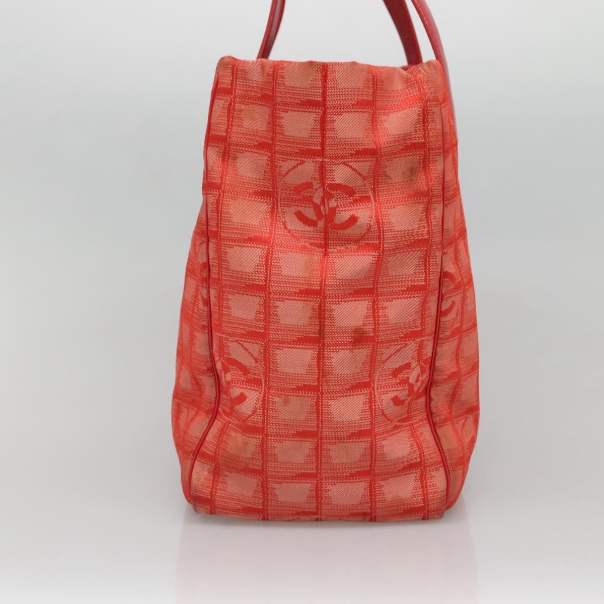 Chanel Travel Line Tote Nylon, RED, NYLON, Tote bag