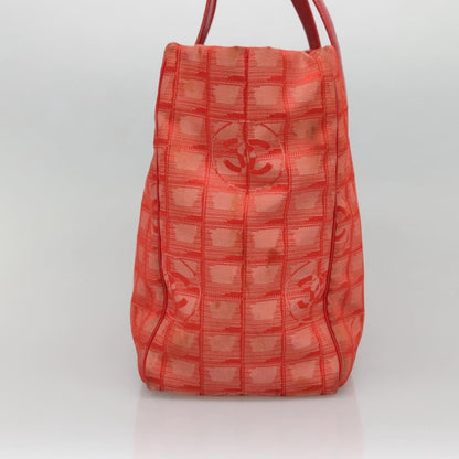 Chanel Travel Line Tote Nylon, RED, NYLON, Tote bag