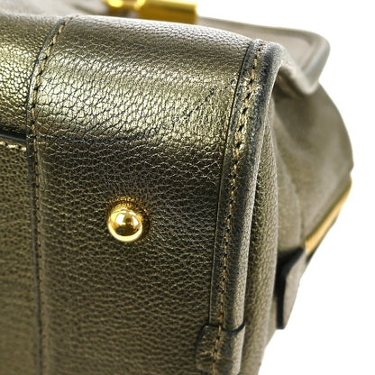Loewe Amazona Bag Leather, GOLD, LEATHER, Handbag