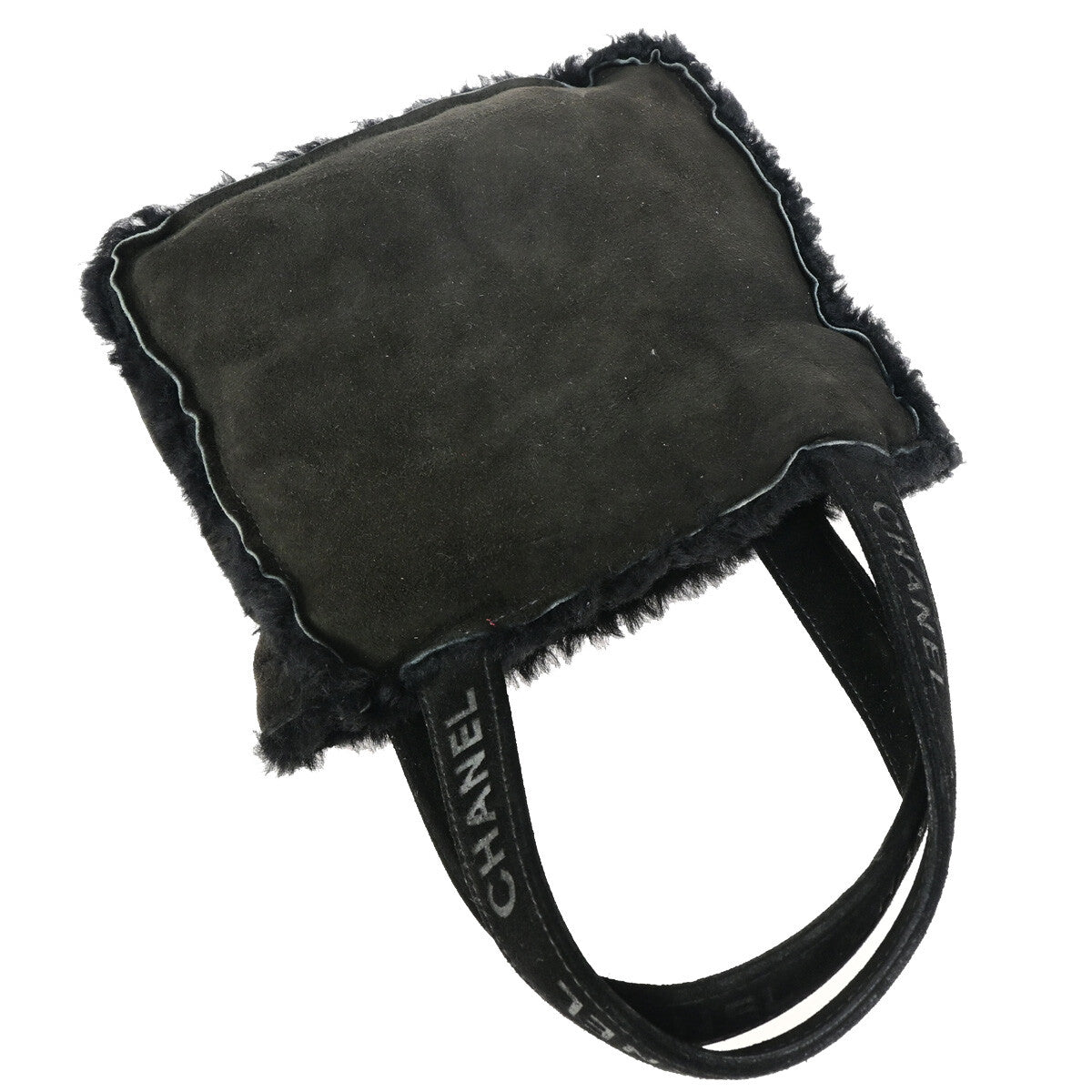Chanel Fantasy Fur Tote Faux Fur with Leather, BLACK, SUEDE,FUR, Handbag