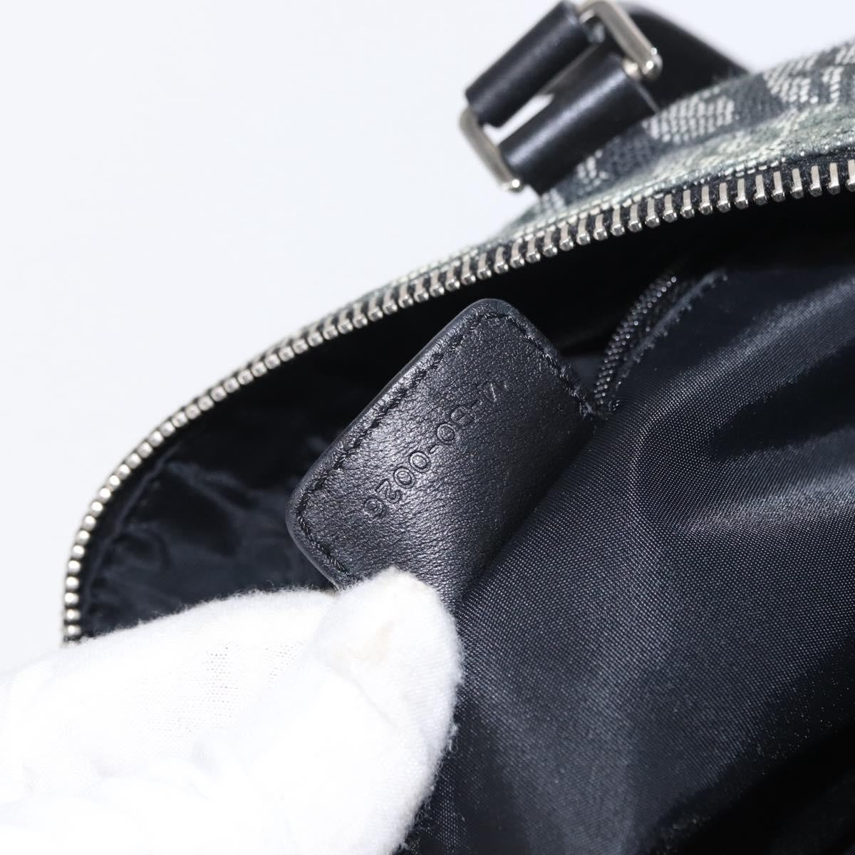 Christian Dior Vintage Trotter Zip Shoulder Bag Diorissimo Canvas, BLACK, CANVAS, Shoulder bag