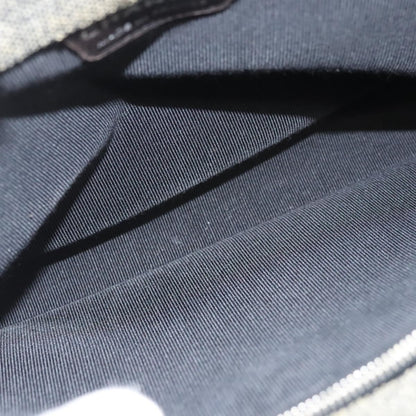 Chanel Vintage Chocolate Bar Metal Ring Tote Quilted Canvas, GRAY, CANVAS, Handbag