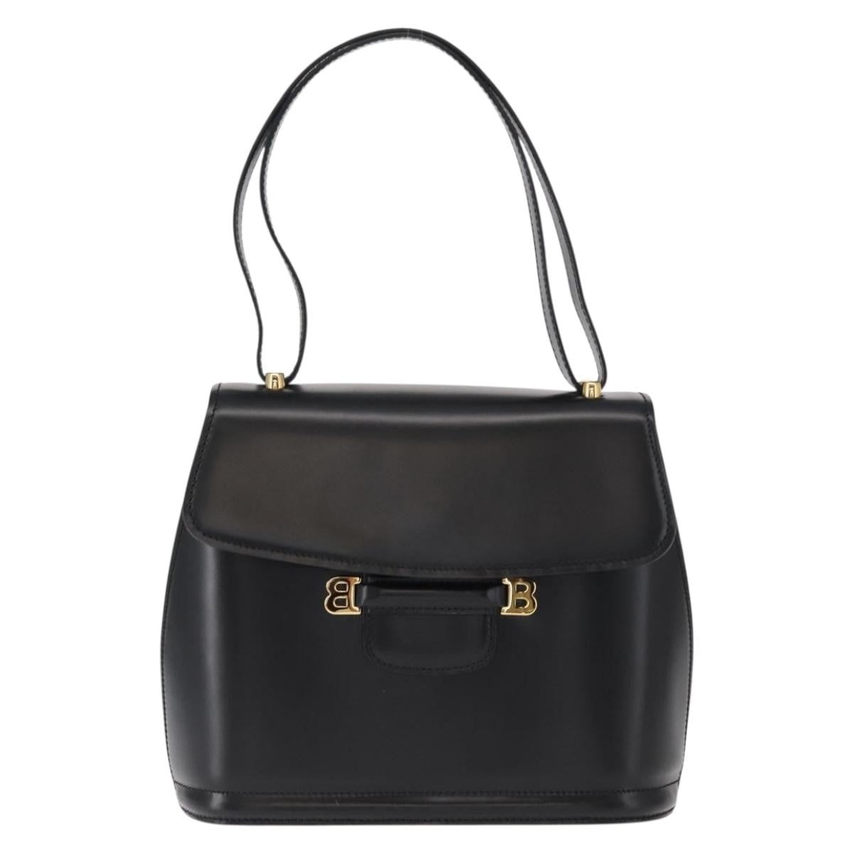 Bally Vintage Shoulder Bag Leather, BLACK, LEATHER, Shoulder bag