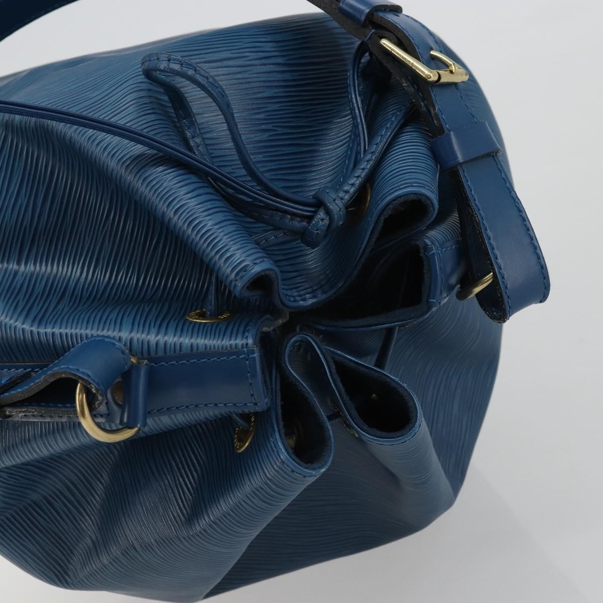 Louis Vuitton Petit Noe Handbag Epi Leather, Blue, Leather, Shoulder Bag