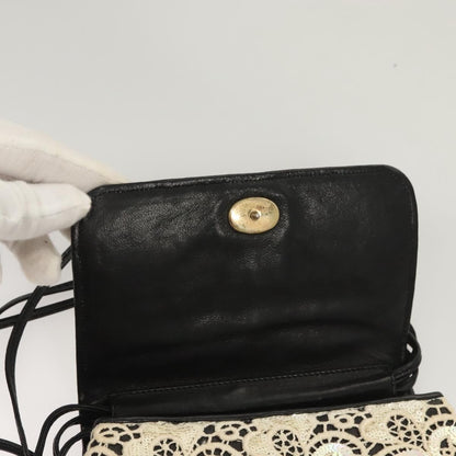 Chanel Floral CC Flap Bag Leather, WHITE, LEATHER, Shoulder bag