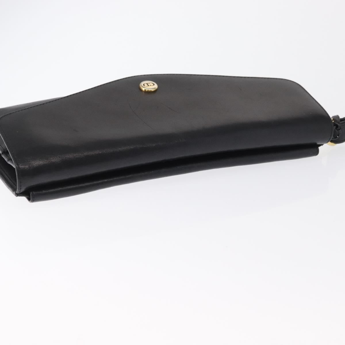 Christian Dior Clutch bag Leather, BLACK, LEATHER, Clutche & pouche