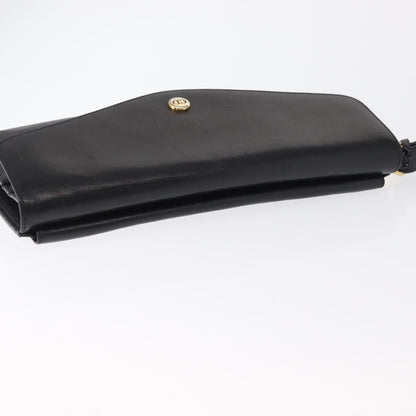 Christian Dior Clutch bag Leather, BLACK, LEATHER, Clutche & pouche