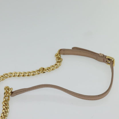 Miu Miu Chain Flap Crossbody Bag Matelasse Leather, BEIGE, LEATHER, Crossbody bag