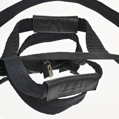 Prada Expandable Front Zip Boston Bag Tessuto, Black, Nylon, Travel Bag