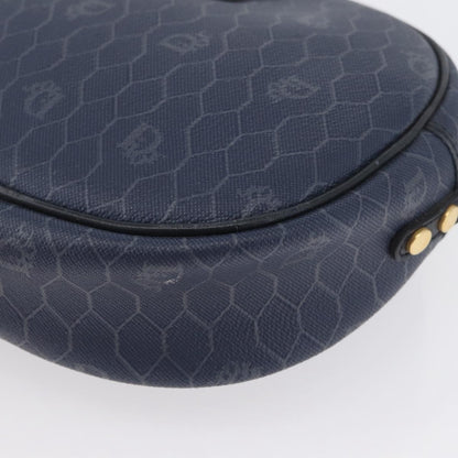 Christian Dior Vintage Honeycomb Shoulder Bag Canvas, NAVY, CANVAS, Shoulder bag