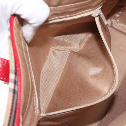 Burberry Nova Check Handbag Nova Check Canvas and leather, BEIGE, CANVAS, Handbag