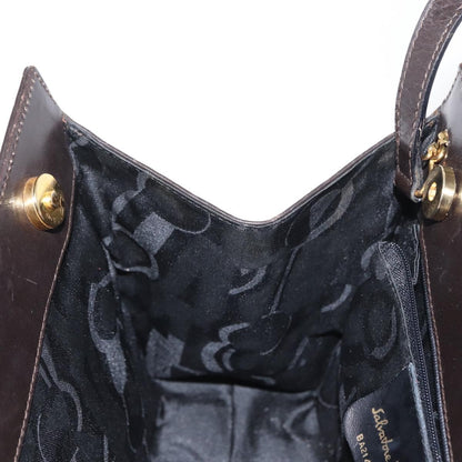 Salvatore Ferragamo Convertible Vara Bow Tote Leather, BROWN, LEATHER, Handbag