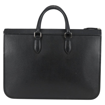 Burberry BUSINESS BAG BLACK LEATHER, BLACK, LEATHER, Briefcase