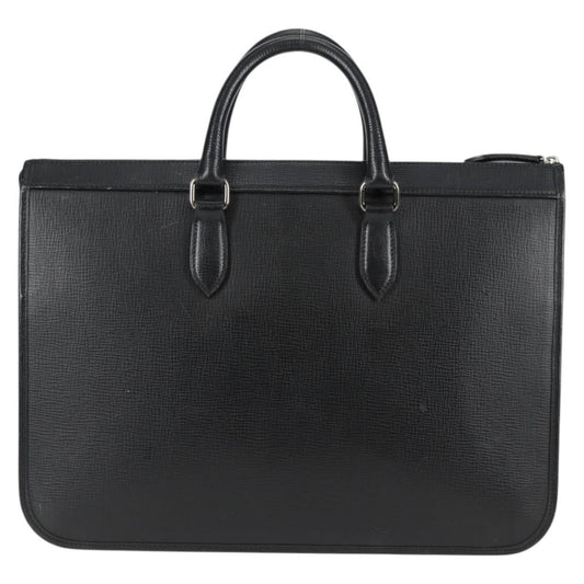 Burberry BUSINESS BAG BLACK LEATHER, BLACK, LEATHER, Briefcase