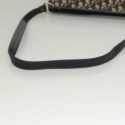 Christian Dior Vintage Trotter Shoulder Bag Canvas, NAVY, CANVAS, Shoulder bag