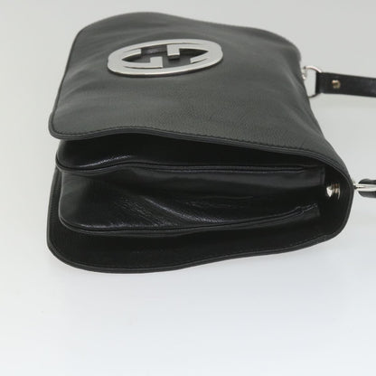 Gucci Blondie Flap Bag Leather, Black, Leather, Shoulder Bag
