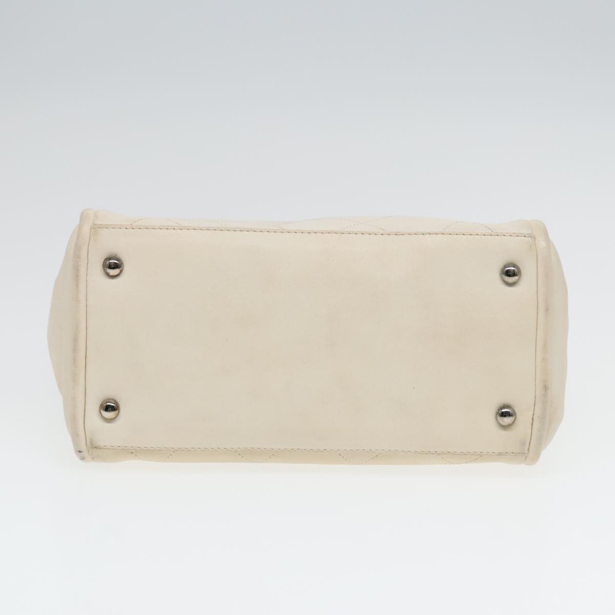 Chanel Ultimate Soft Frame Bag Quilted Calfskin, WHITE, LEATHER, Handbag