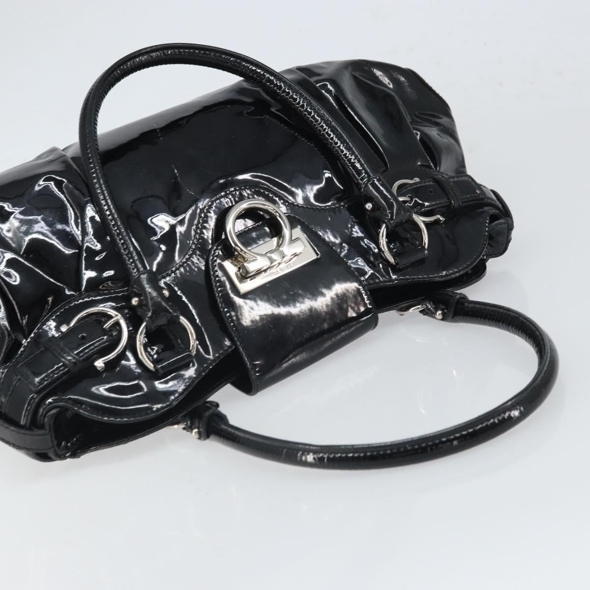 Salvatore Ferragamo Marisa Crossbody Patent leather, BLACK, PATENT_LEATHER, Handbag