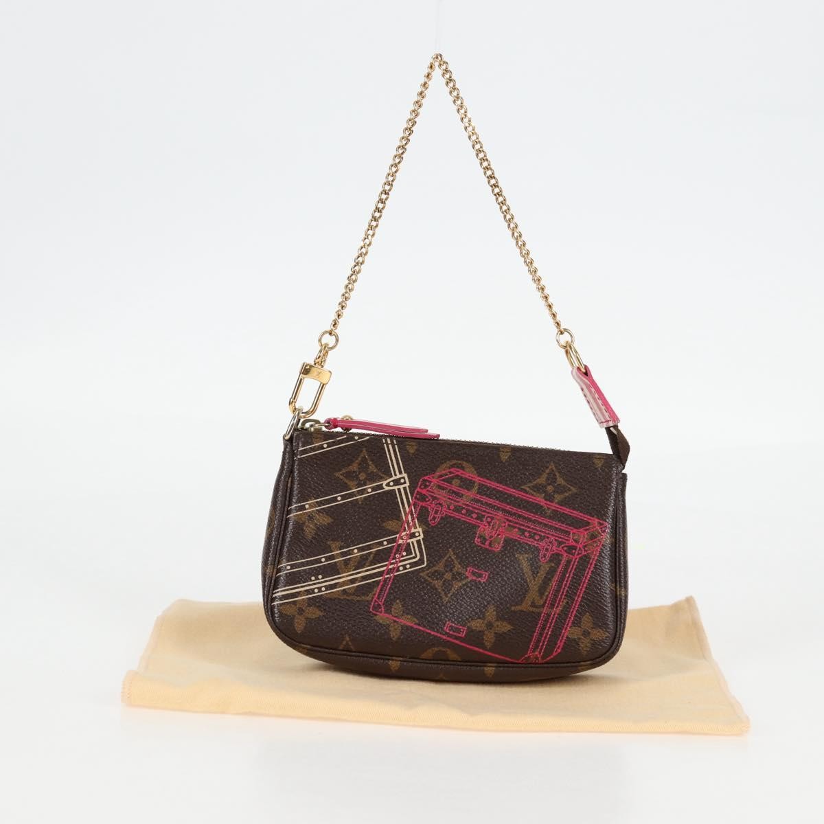 Louis Vuitton Pochette Accessoires Limited Edition Christmas Animation Monogram Canvas, BROWN, CANVAS, Clutche & pouche