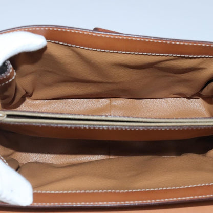Celine Vintage Convertible Top Handle Bag Macadam Coated Canvas, Brown, Canvas, Handbag
