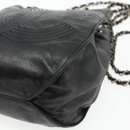 Chanel Vintage CC Shoulder Bag Lambskin, Black, Leather, Shoulder Bag