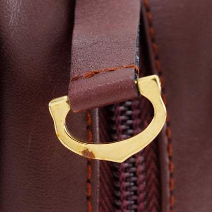 cartier Vintage must de Cartier Leather, BURGUNDY, LEATHER, Clutche & pouche