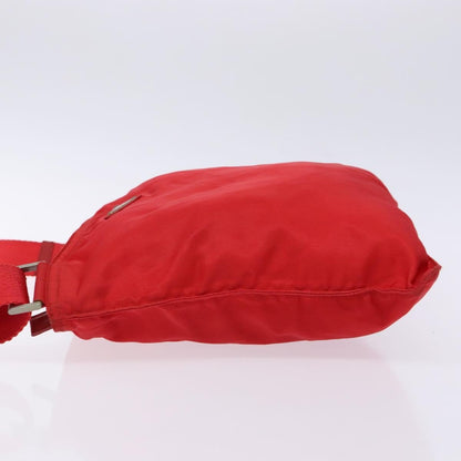Prada Flat Messenger Bag Tessuto, RED, NYLON, Crossbody bag