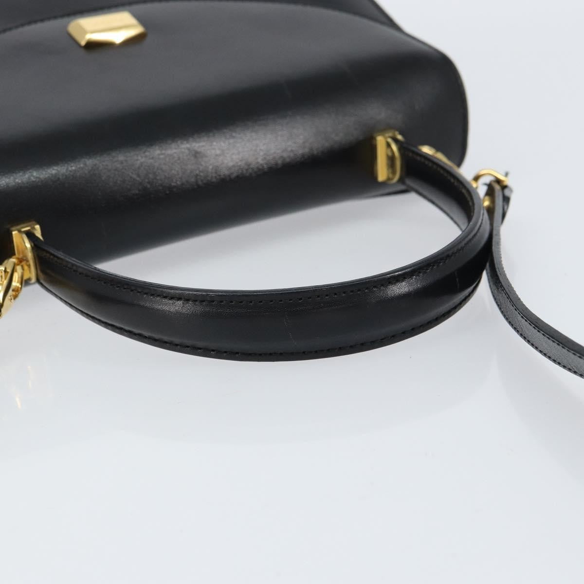 Bally Vintage Handbag Leather, BLACK, LEATHER, Handbag