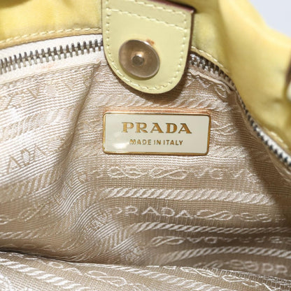 Prada Vintage Tote Tessuto, YELLOW, NYLON, Tote bag