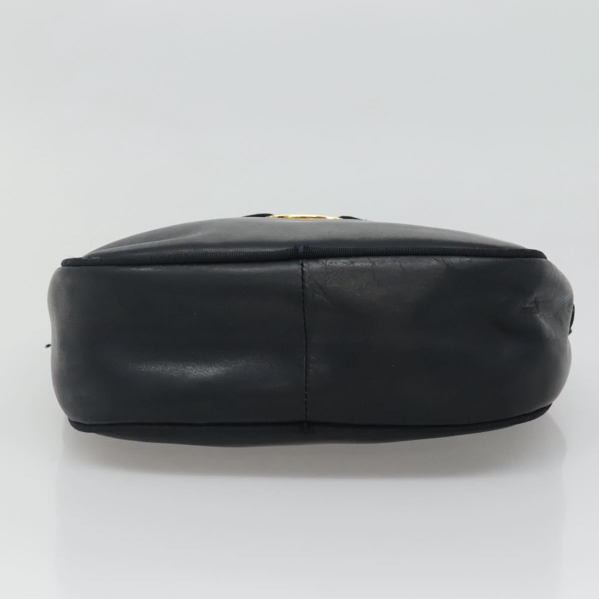 Salvatore Ferragamo Vala Shoulder Bag Leather, NAVY, LEATHER, Shoulder bag