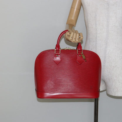 Louis Vuitton Alma Handbag Epi Leather, RED, LEATHER, Handbag